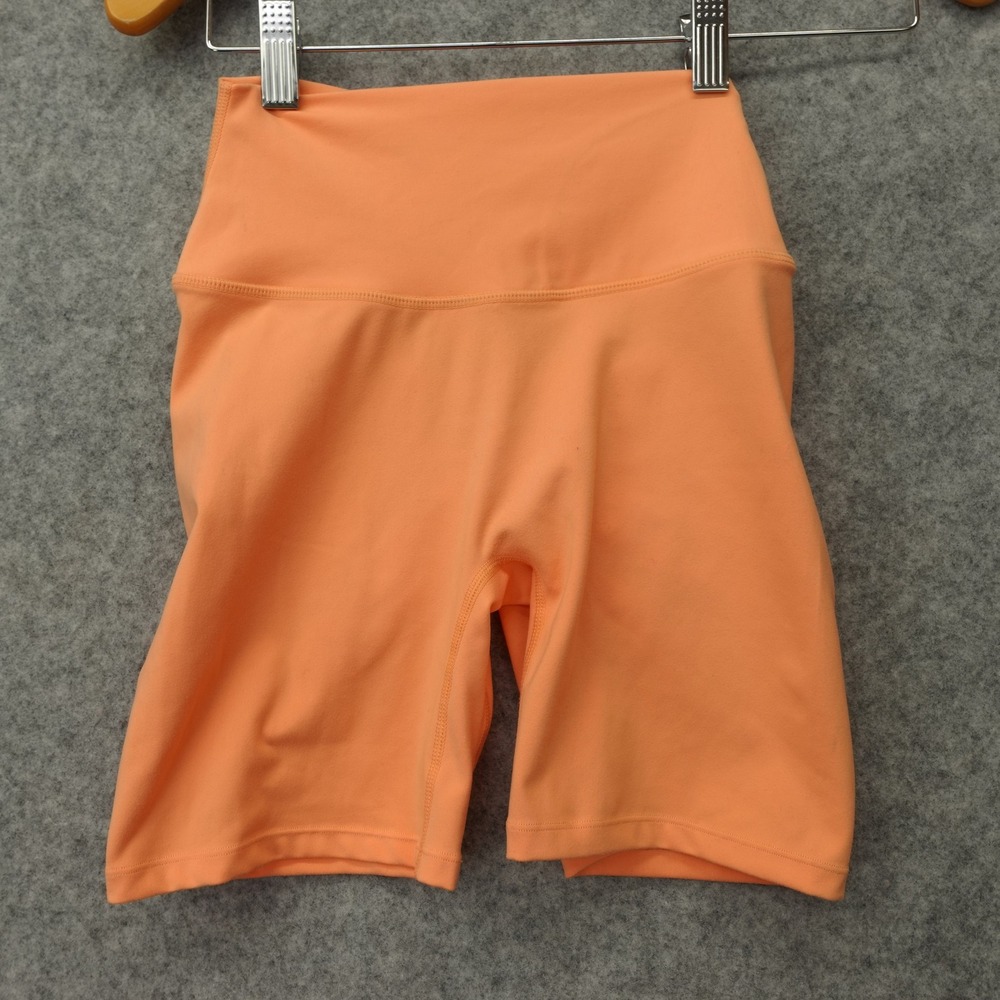 CSB Biker Shorts Womens S Orange Pastel Performance Tech High Rise Scrunch Yoga